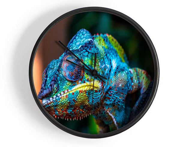 Chameleon Up Close Clock - Wallart-Direct UK