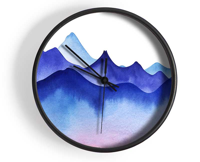 The Peak Of Blue Curves Clock - Wallart-Direct UK