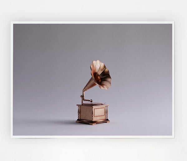 Gramophone Simplicity Print Poster Wall Art