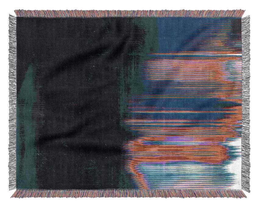 Distorted Movement Red Woven Blanket