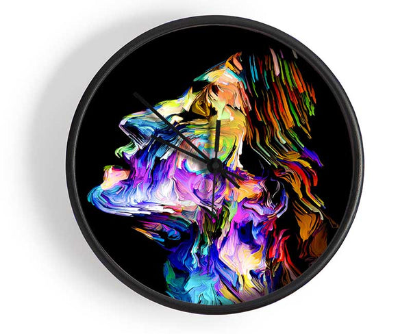 The Face Of Colour Clock - Wallart-Direct UK