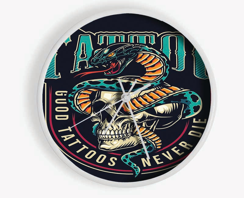 Good Tattoos Never Die Clock - Wallart-Direct UK