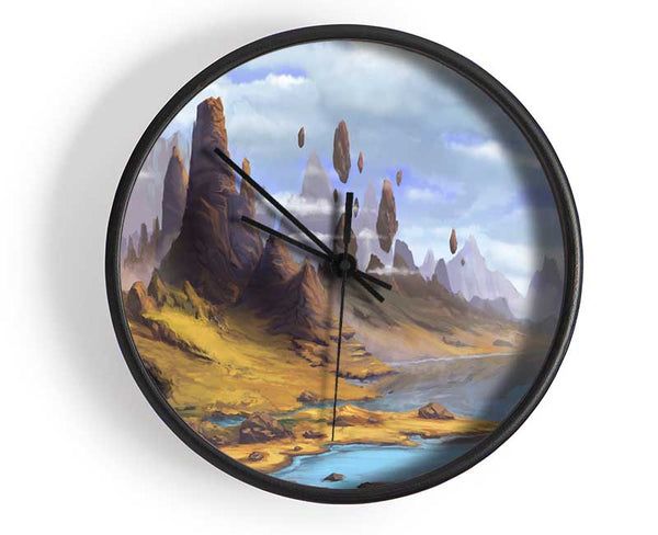 The Floating Islands Clock - Wallart-Direct UK