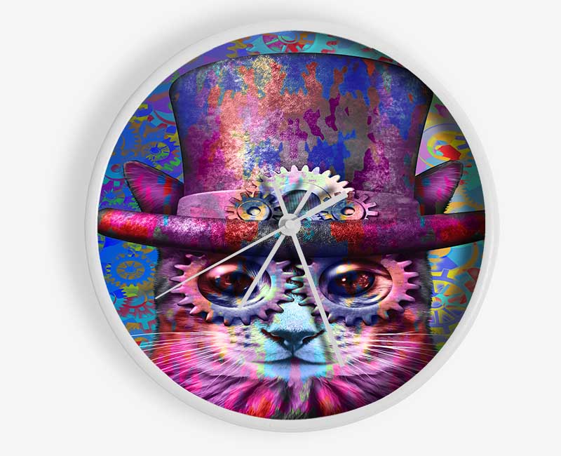 The Top Hat Cat Clock - Wallart-Direct UK