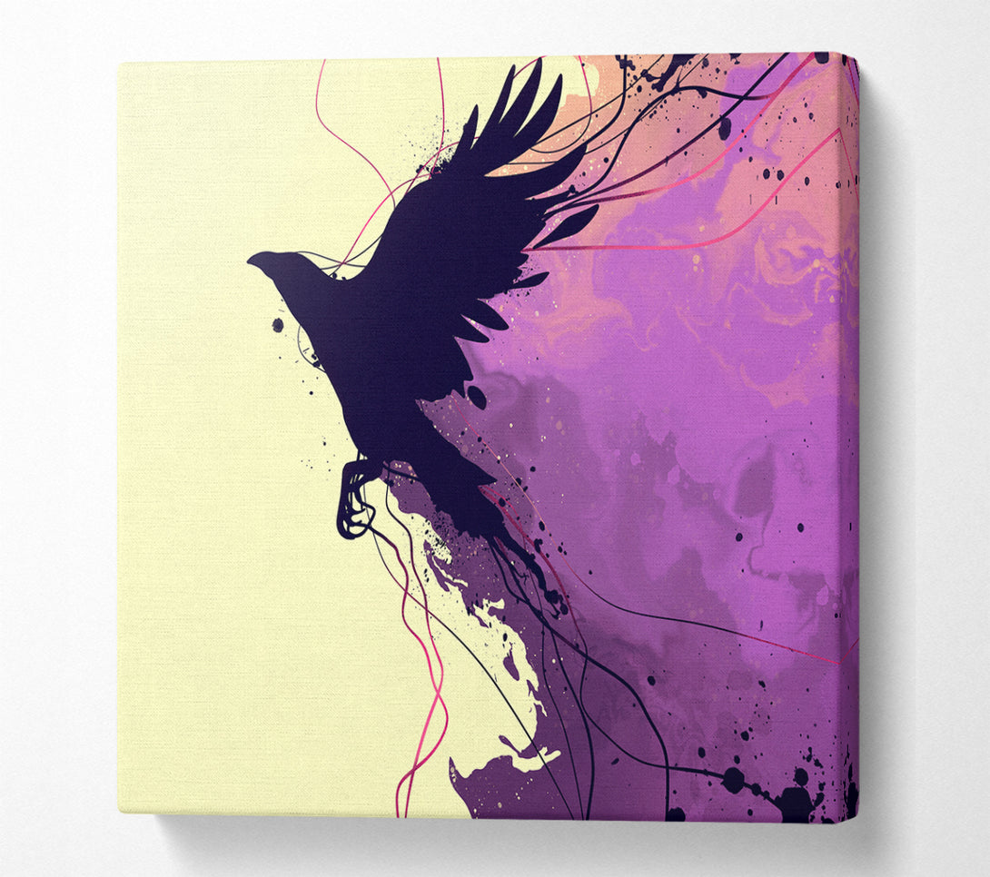 A Square Canvas Print Showing Blackbird Breaking The Boundries Square Wall Art