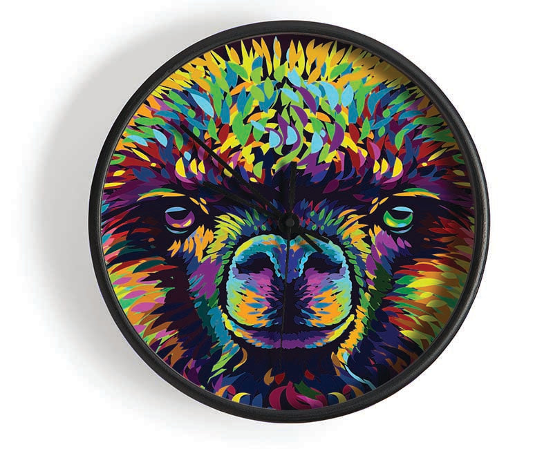 Alpaca In Colour Clock - Wallart-Direct UK