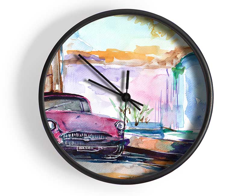 Classic Motoring Clock - Wallart-Direct UK