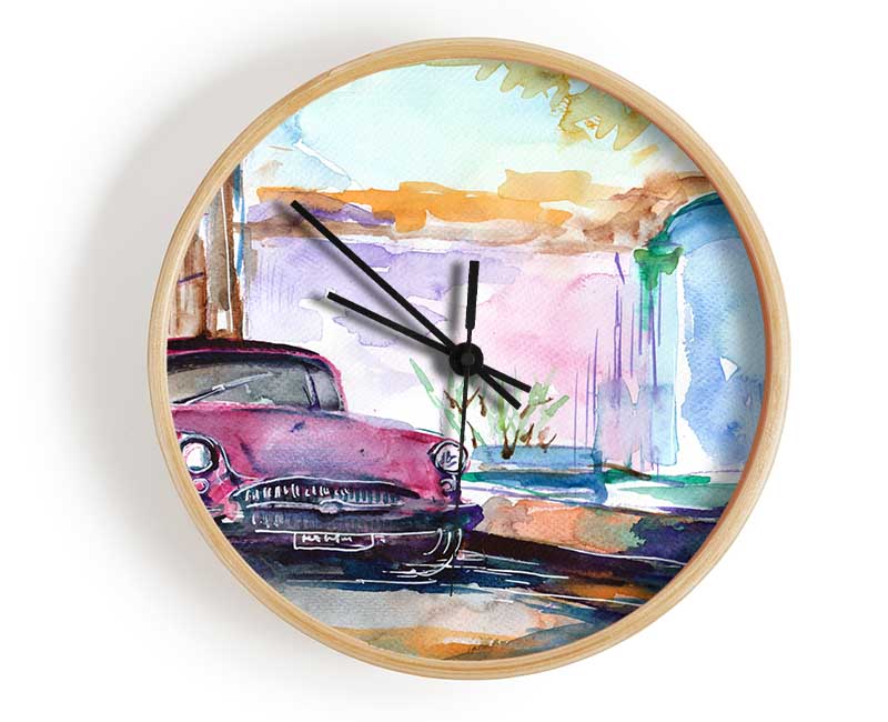 Classic Motoring Clock - Wallart-Direct UK