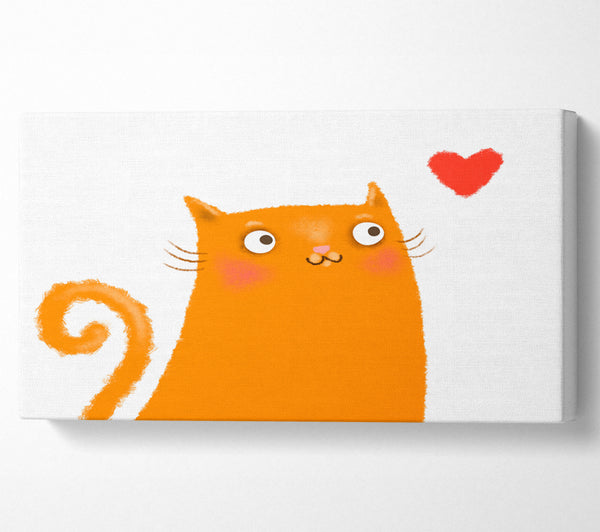 The Love Heart Orange Cat