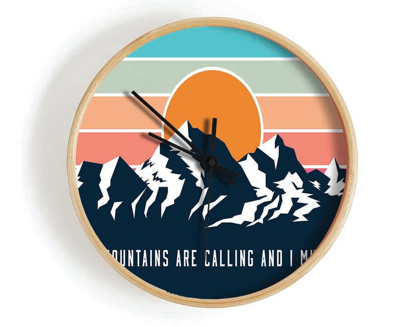 The Mountains Call Clock - Wallart-Direct UK