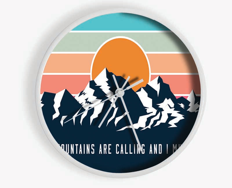 The Mountains Call Clock - Wallart-Direct UK