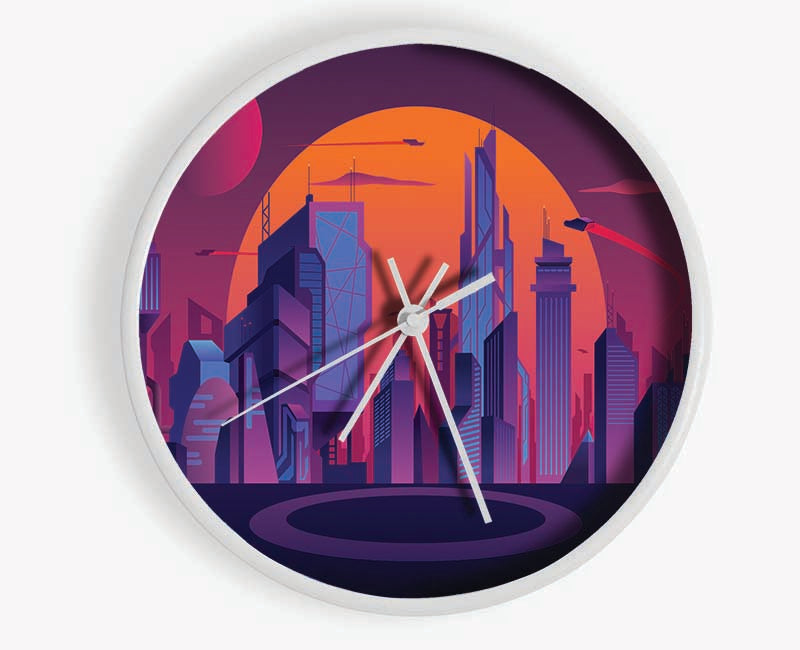 The Sun Behind The City Clock - Wallart-Direct UK