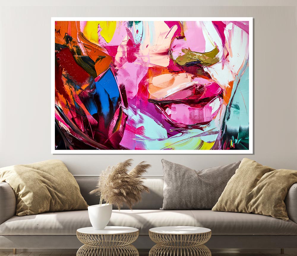 The Lips Of Colour Print Poster Wall Art