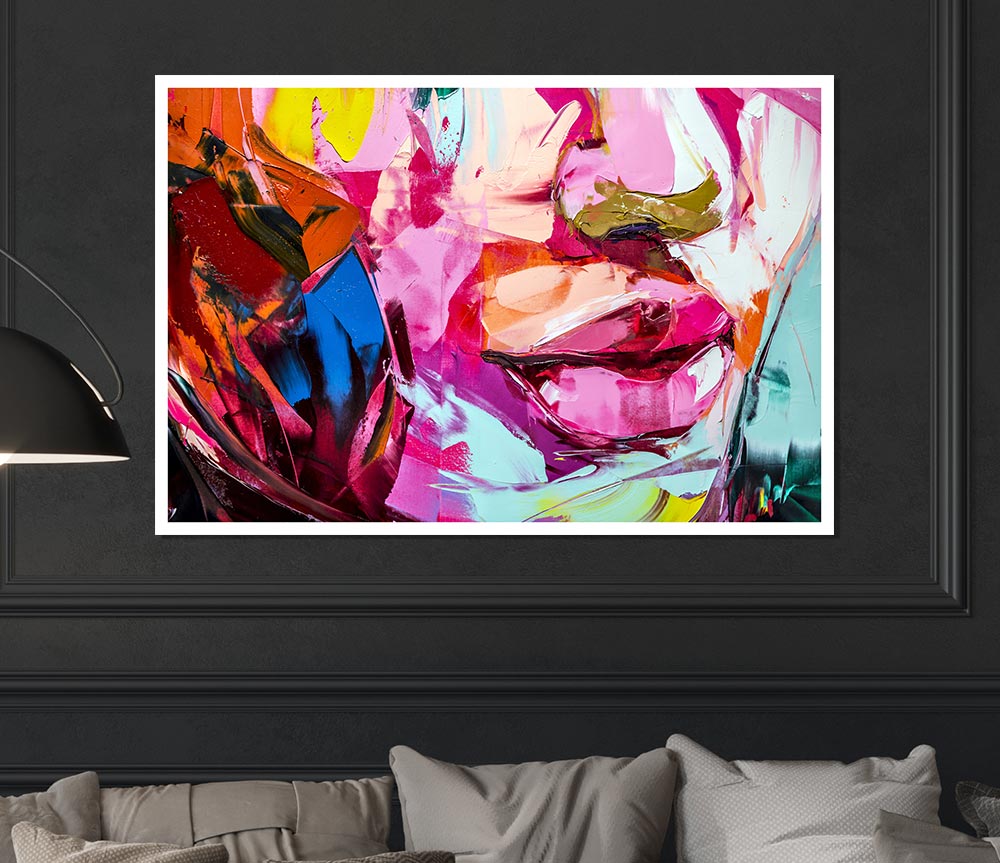 The Lips Of Colour Print Poster Wall Art