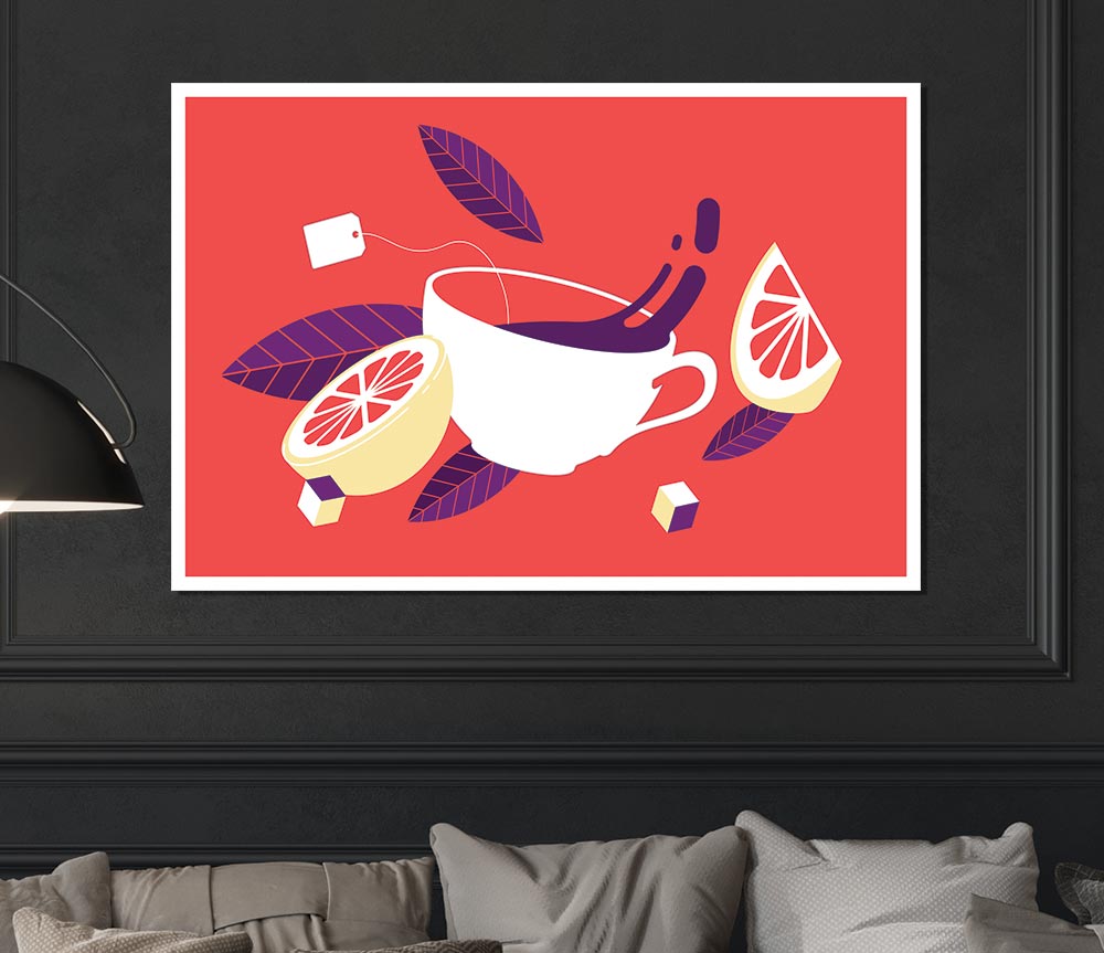 Citrus Tea Print Poster Wall Art