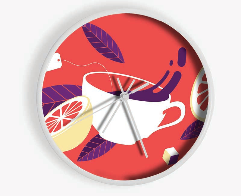 Citrus Tea Clock - Wallart-Direct UK