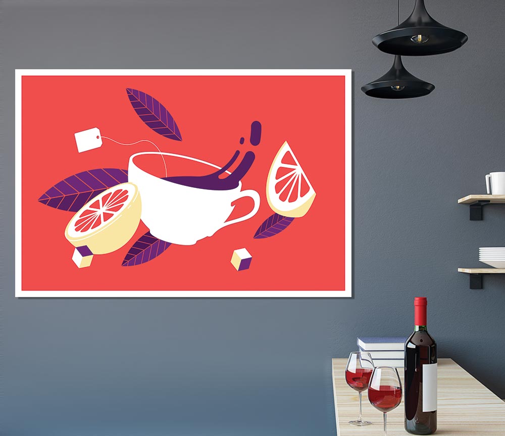 Citrus Tea Print Poster Wall Art