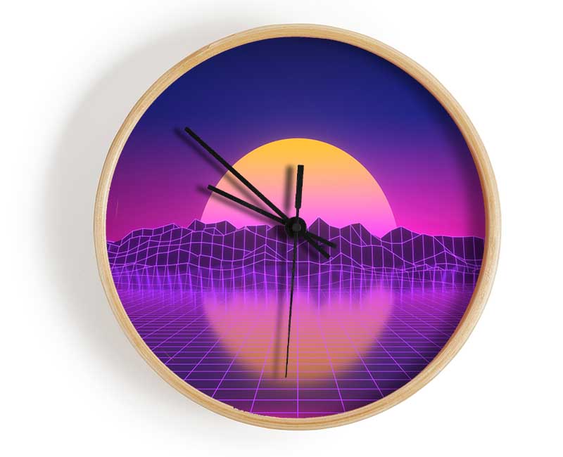 The Sun Retro Clock - Wallart-Direct UK