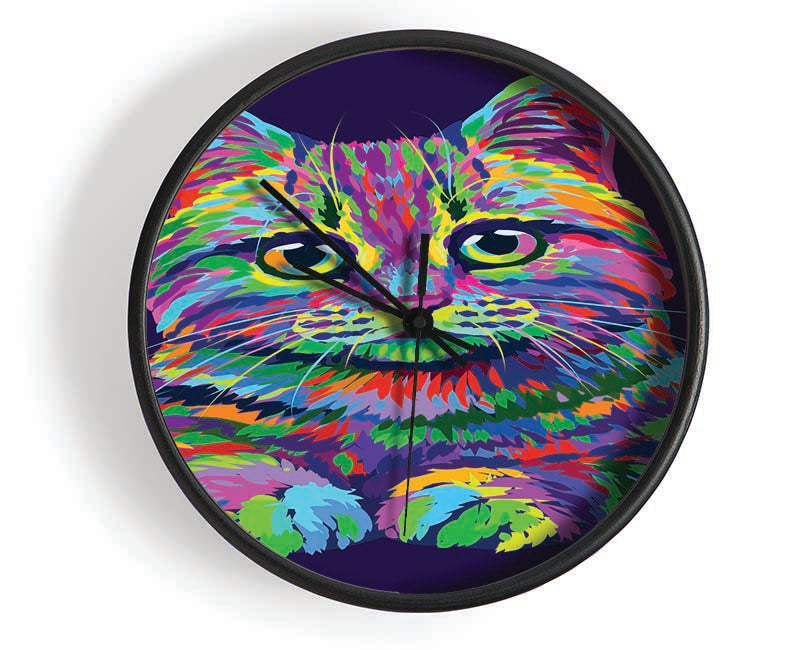 The Vivid Cat Clock - Wallart-Direct UK