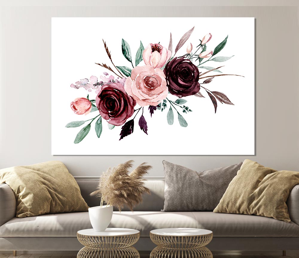 Trio Of Lovely Roses Print Poster Wall Art