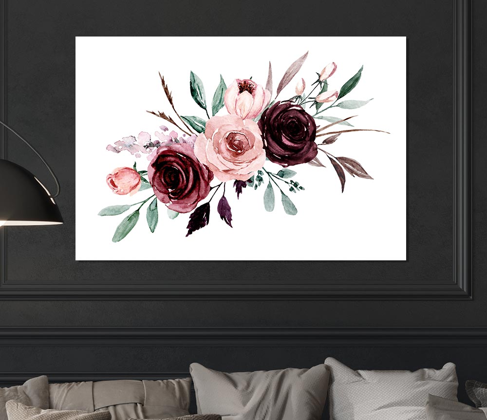 Trio Of Lovely Roses Print Poster Wall Art