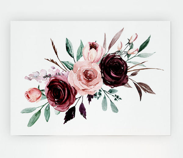 Trio Of Lovely Roses Print Poster Wall Art