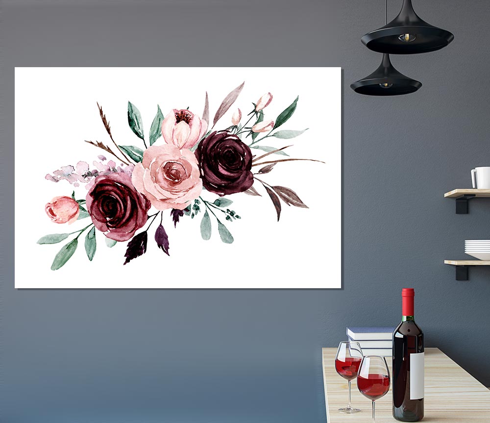 Trio Of Lovely Roses Print Poster Wall Art