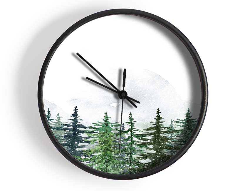 Trees Peer Above The Clouds Clock - Wallart-Direct UK