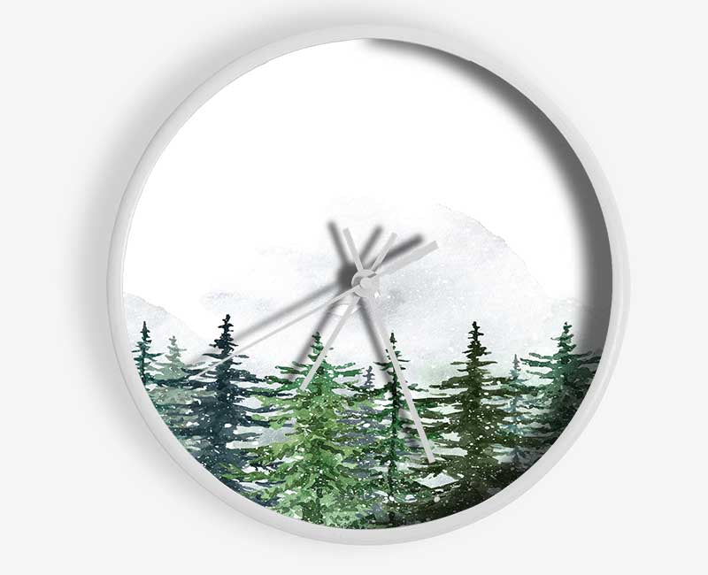 Trees Peer Above The Clouds Clock - Wallart-Direct UK