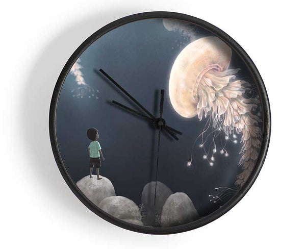 The Jellyfish Experience Clock - Wallart-Direct UK