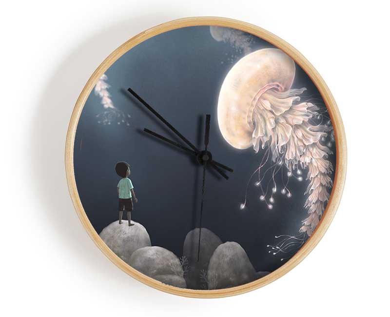 The Jellyfish Experience Clock - Wallart-Direct UK