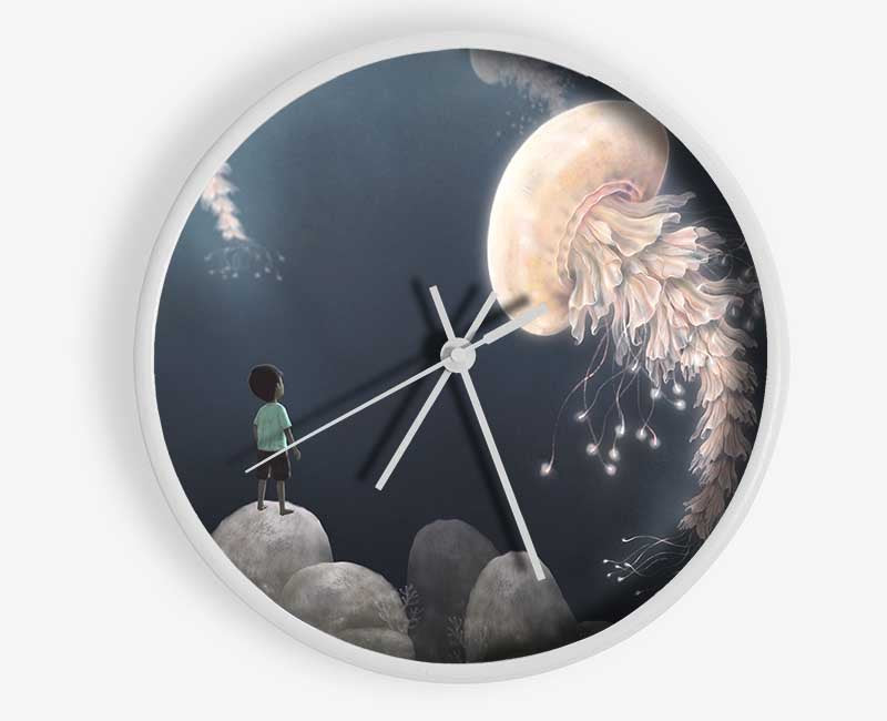 The Jellyfish Experience Clock - Wallart-Direct UK