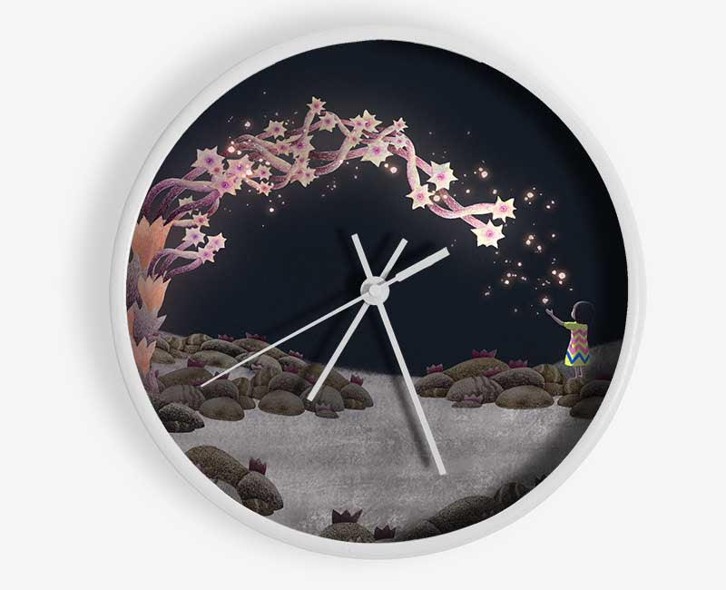 The Flowers Are Alive Clock - Wallart-Direct UK