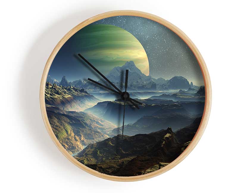 The Planet Rises Clock - Wallart-Direct UK