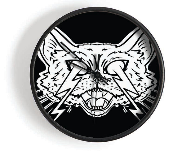 Thunderbolt Cat Eyes Clock - Wallart-Direct UK