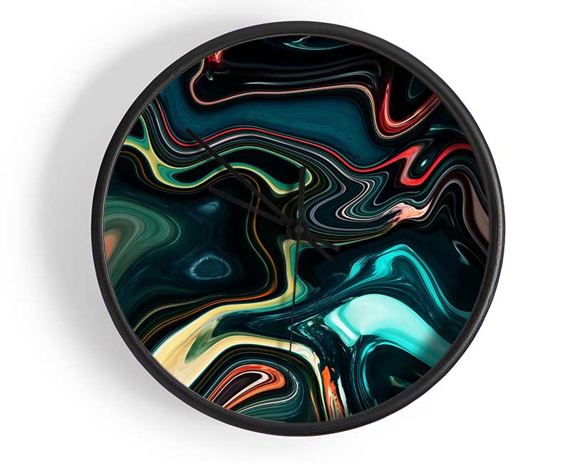 Liquid Metal Vivid Melt Clock - Wallart-Direct UK