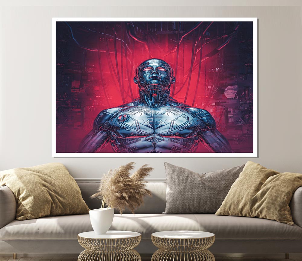 Cyborg Recharge Print Poster Wall Art