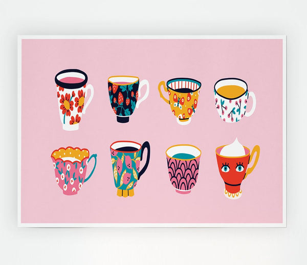 Fancy A Cuppa Print Poster Wall Art