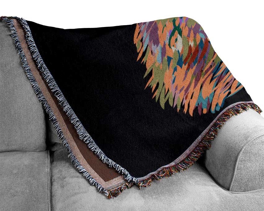 The Llama Head Woven Blanket