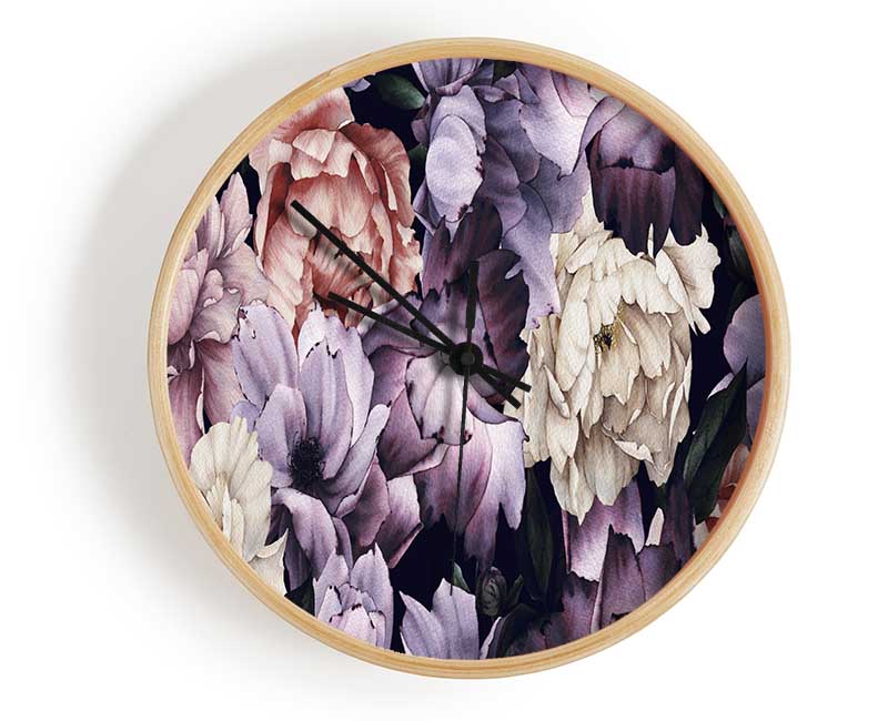 Carnation Petal Cluster Clock - Wallart-Direct UK