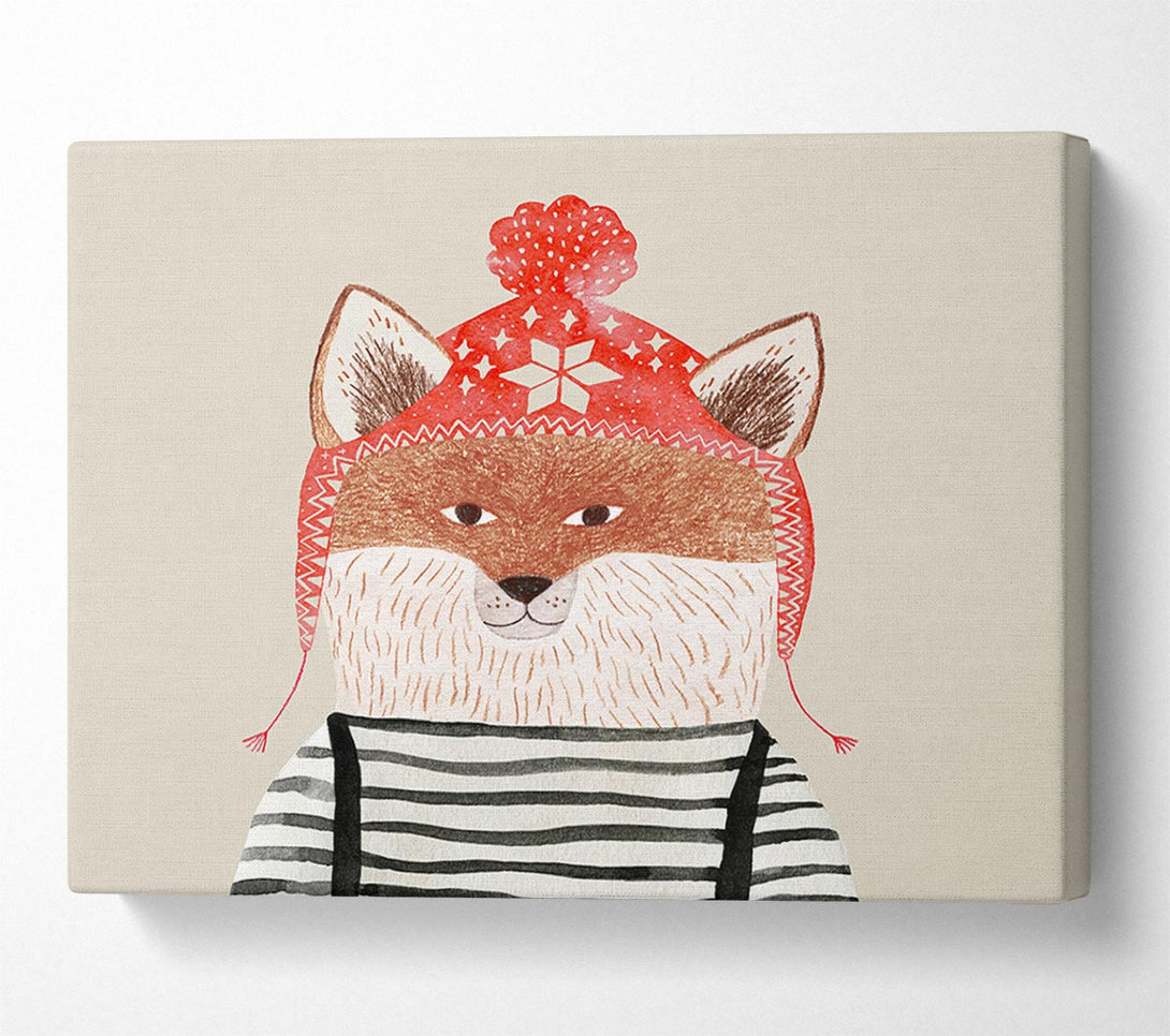 Picture of The Fox In A Hat Canvas Print Wall Art