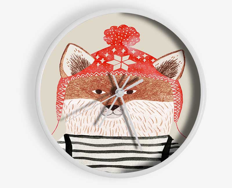 The Fox In A Hat Clock - Wallart-Direct UK