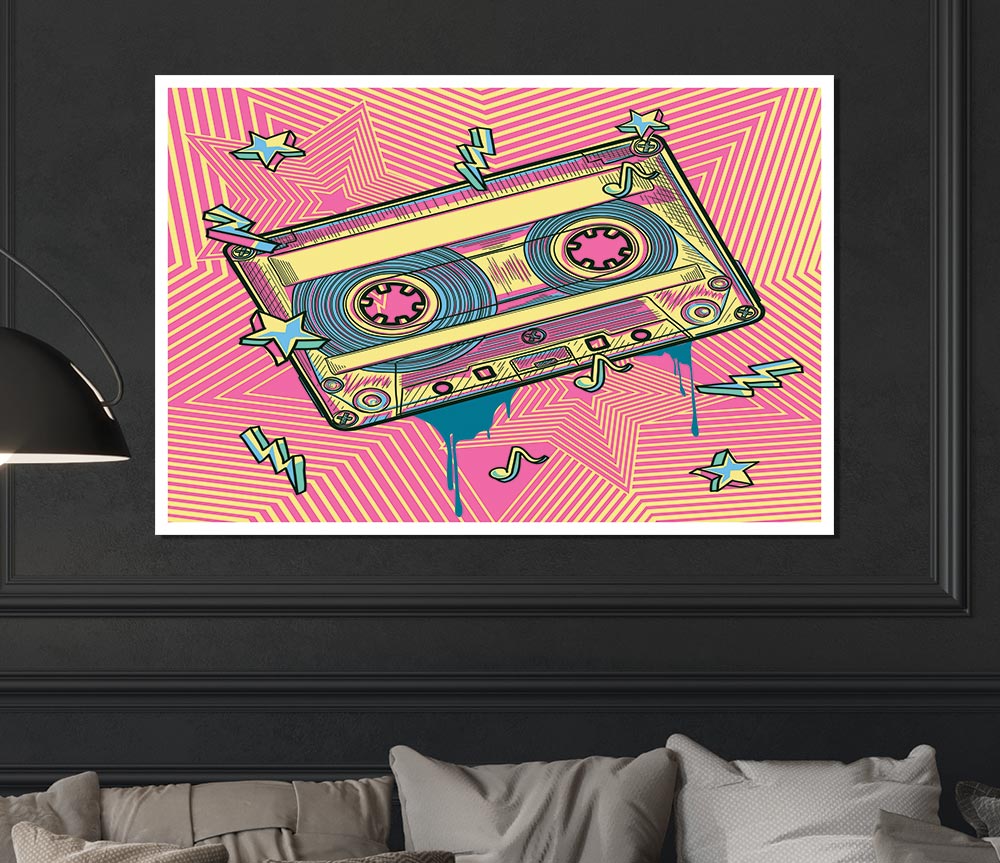 Cassette Tape Jungle Print Poster Wall Art