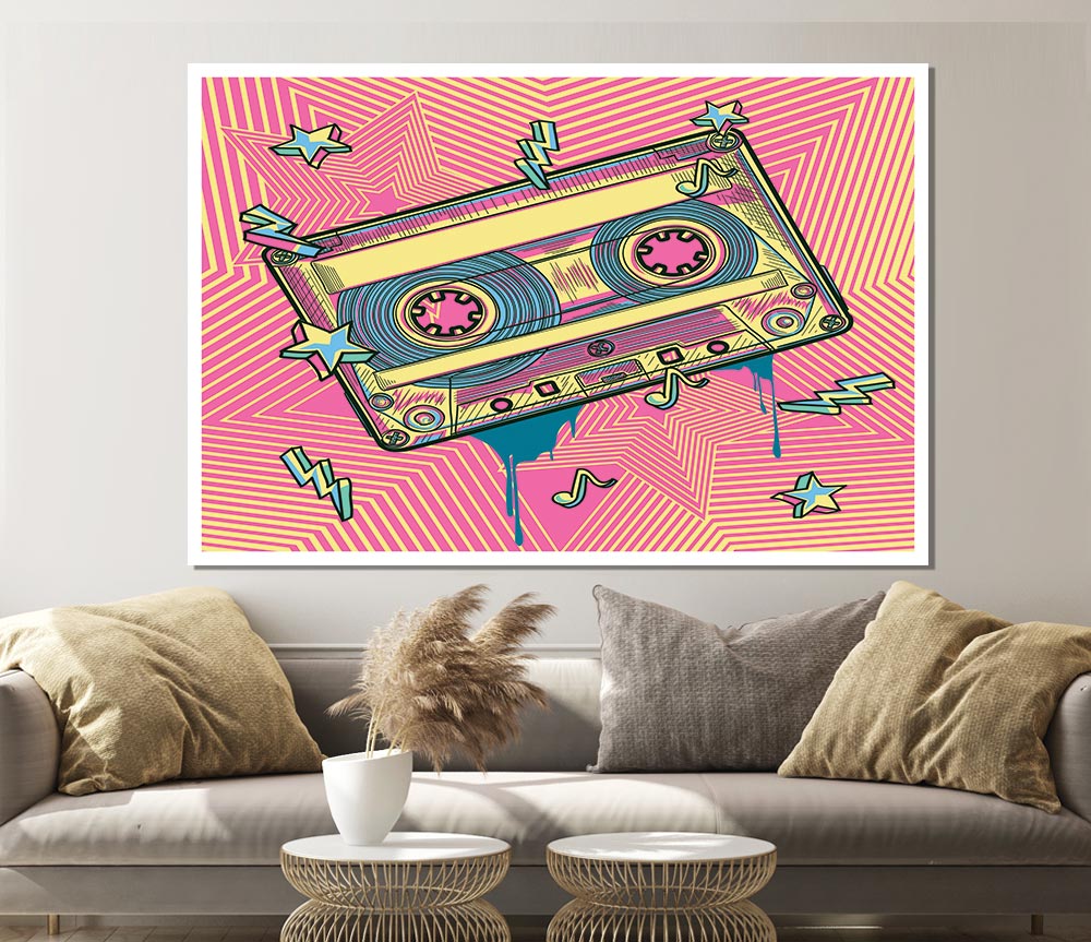 Cassette Tape Jungle Print Poster Wall Art