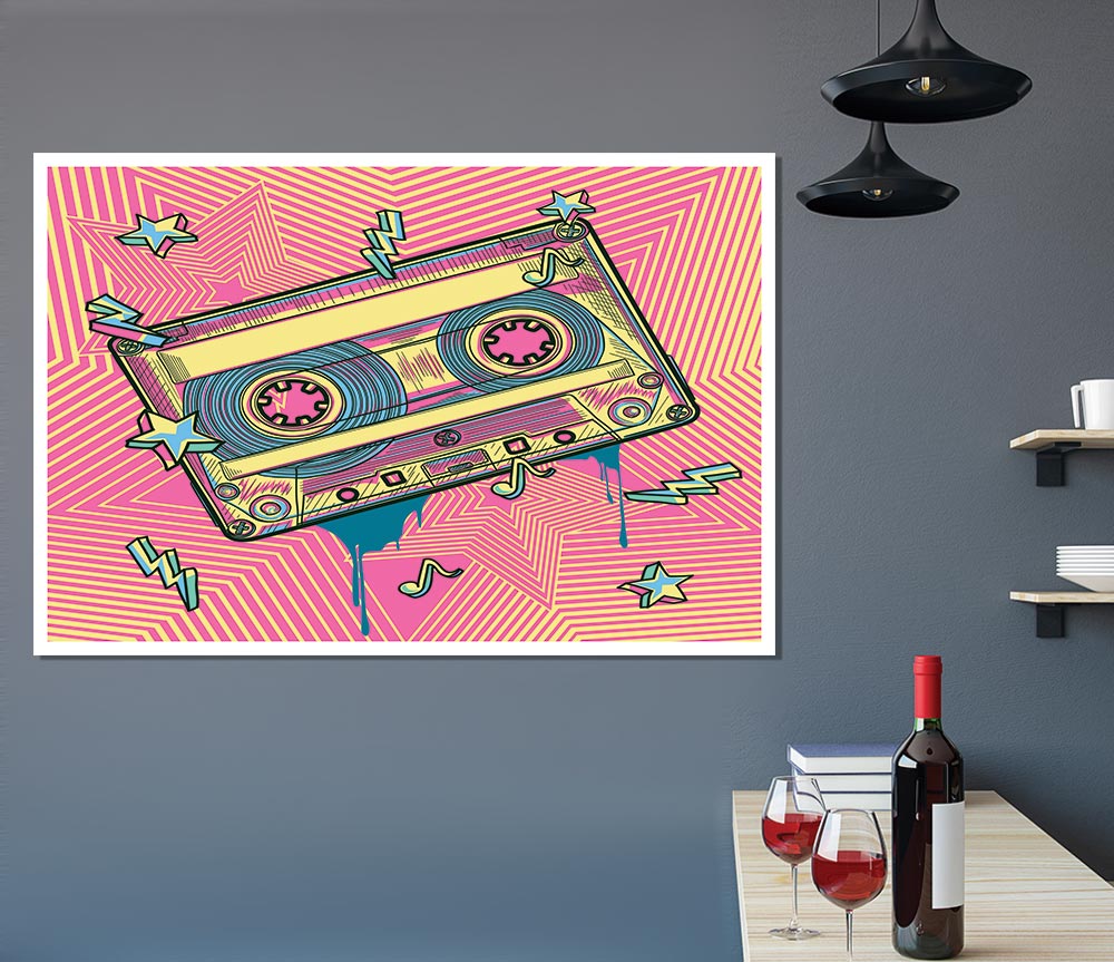 Cassette Tape Jungle Print Poster Wall Art