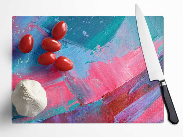 Paint Dab Washed Glass Chopping Board