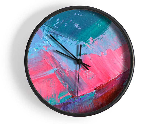 Paint Dab Washed Clock - Wallart-Direct UK