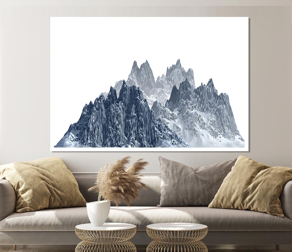 The Shards Of Mountain Print Poster Wall Art