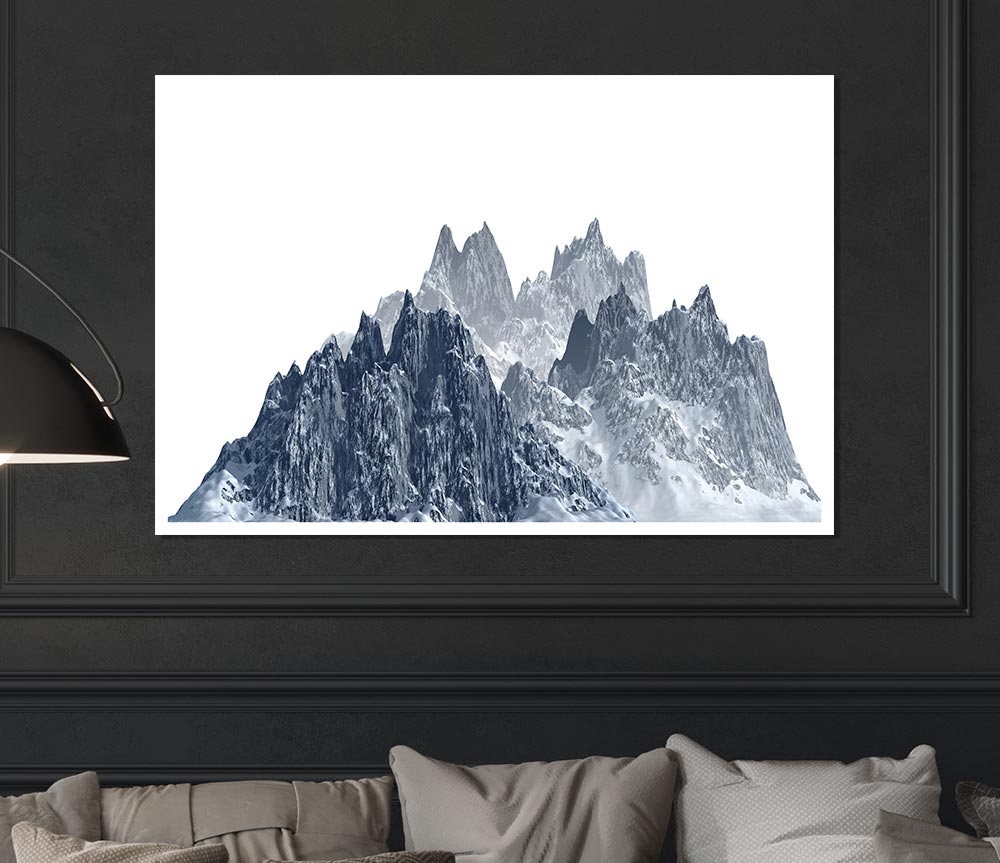 The Shards Of Mountain Print Poster Wall Art