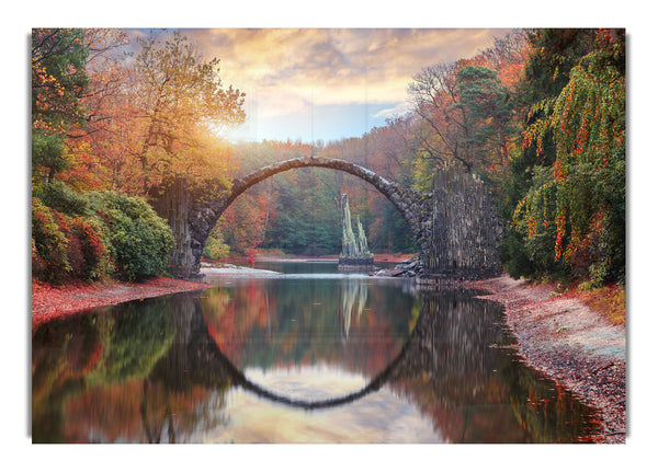 Semi Circle Bridge Over The River